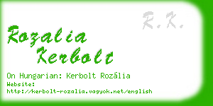 rozalia kerbolt business card