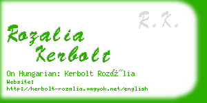 rozalia kerbolt business card